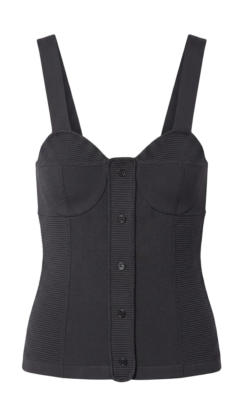 Proenza Schouler Knit Corset Top - Charcoal Size 4 — photo 1 of 7