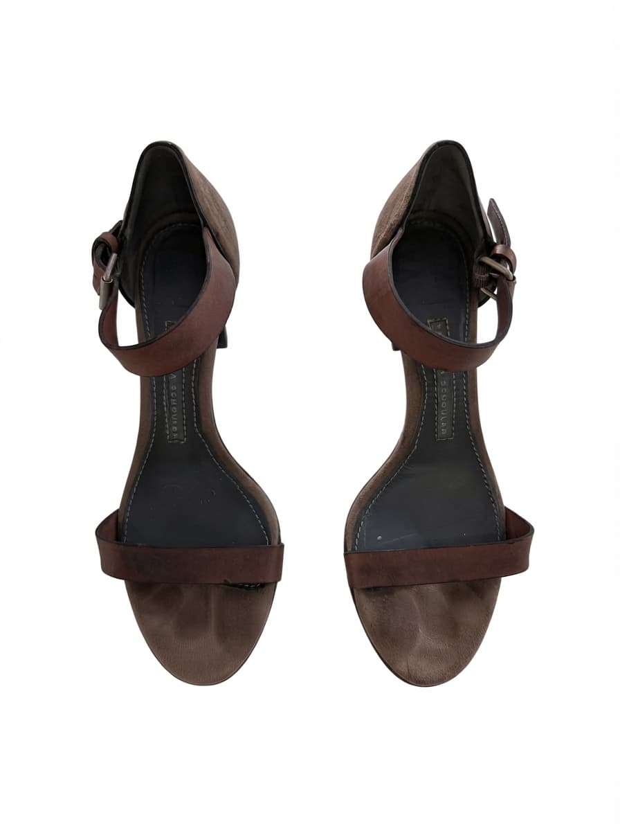 Proenza Schouler Suede and Leather Ankle Strap Sandals Tan EU 38 — photo 1 of 9