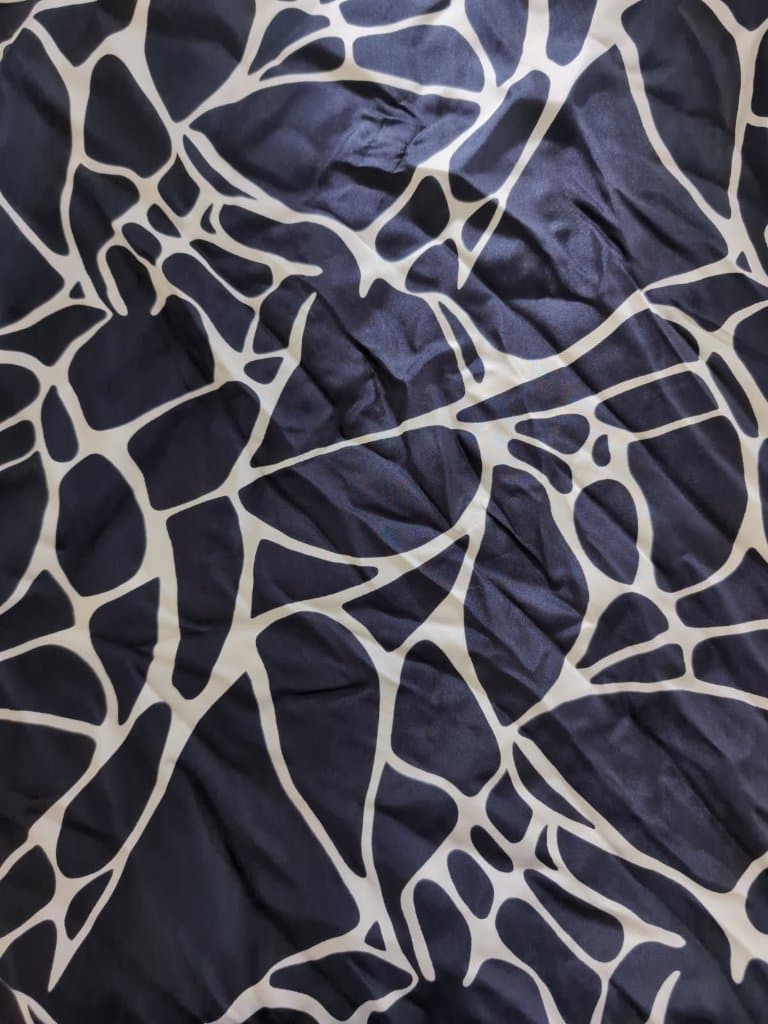 Prova Vintage Silk Scarf with Beaded Fringe - Black and White — photo 2 of 10