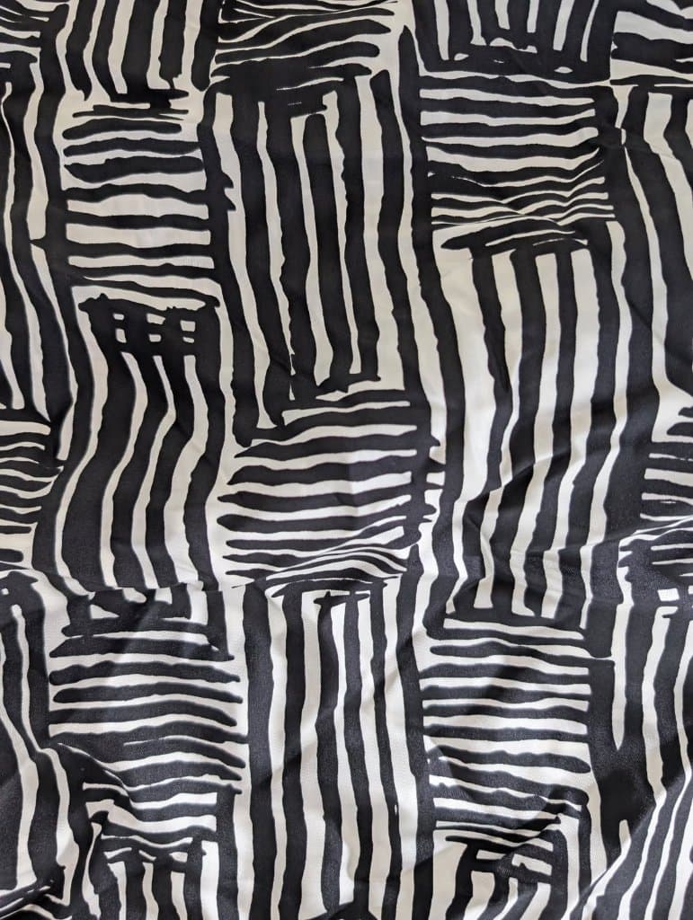 Prova Vintage Silk Scarf with Beaded Fringe - Black and White — photo 10 of 10