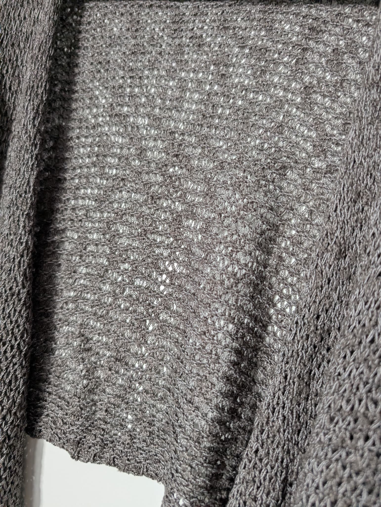 Pull&Bear Open Knit Cropped Cardigan Dark Grey Women's Size S — photo 2 of 4