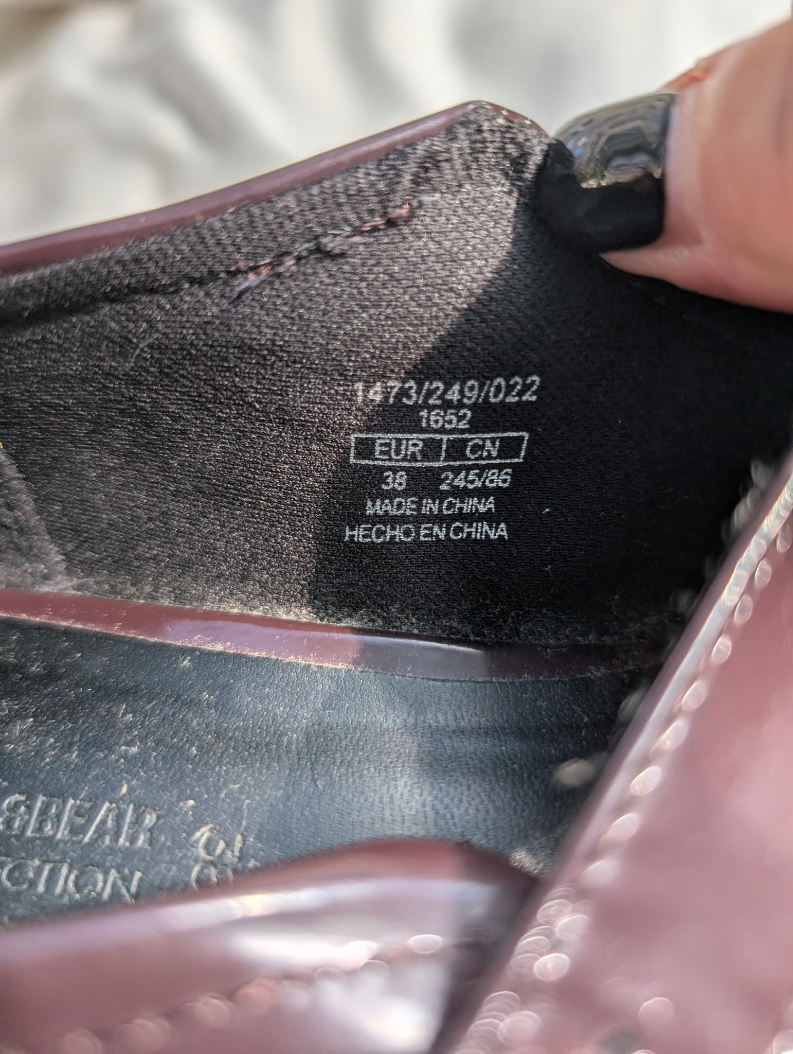 Pull&Bear Patent Mary Jane Platform Shoes Burgundy EU 38 — photo 7 of 8