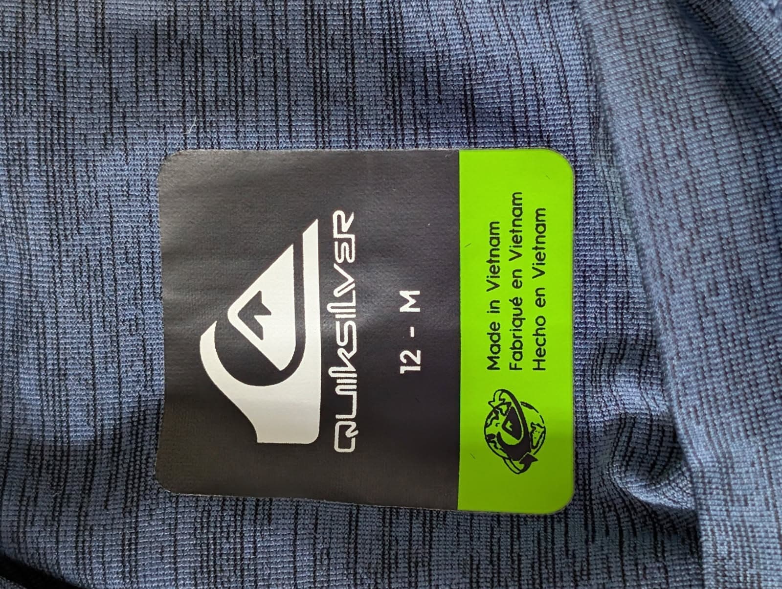 Quiksilver UPF 50+ Performance Rash Guard - Blue Athletic Shirt Size 12 — photo 3 of 5