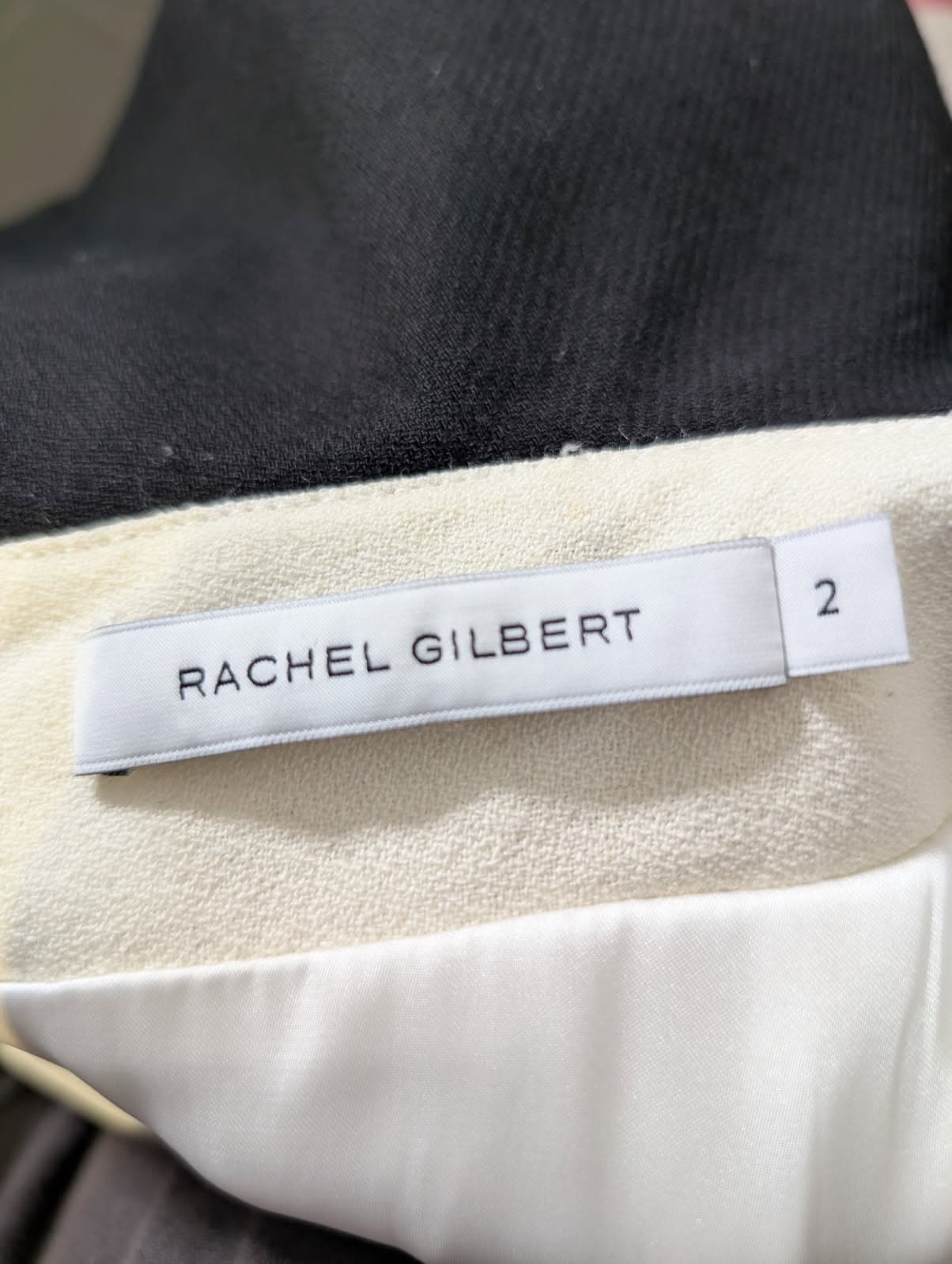 Rachel Gilbert Ruffle Sheath Dress - Cream & Black Size 2 — photo 6 of 6