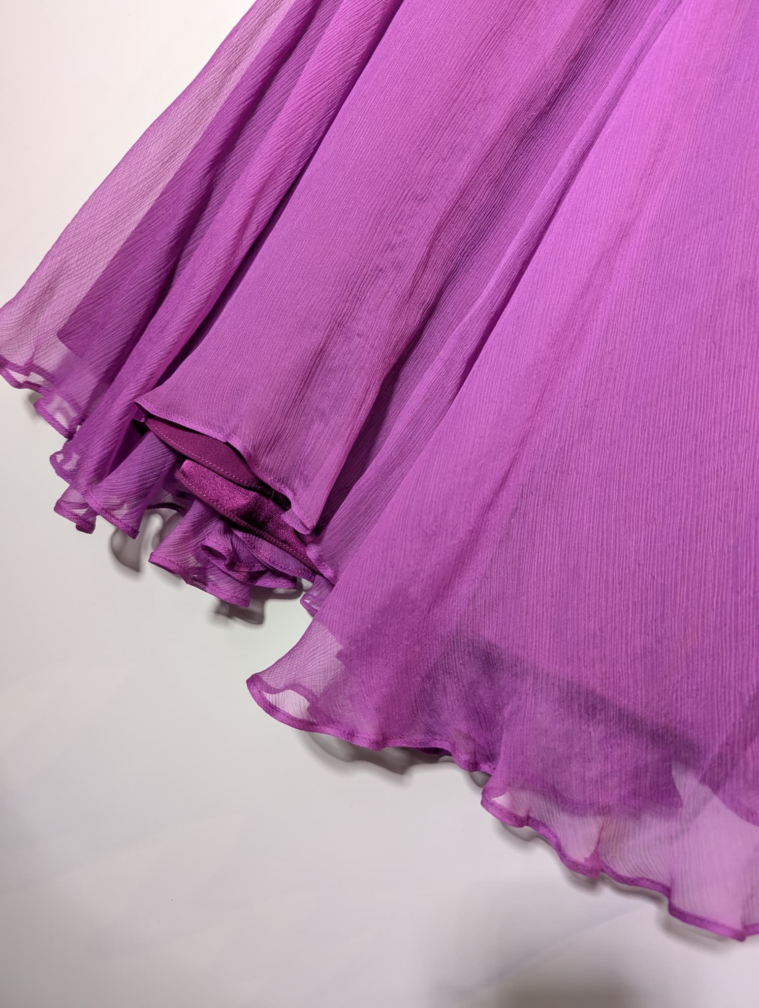 Rachel Gilbert Silk Chiffon Midi Dress Purple Size 0 — photo 3 of 8