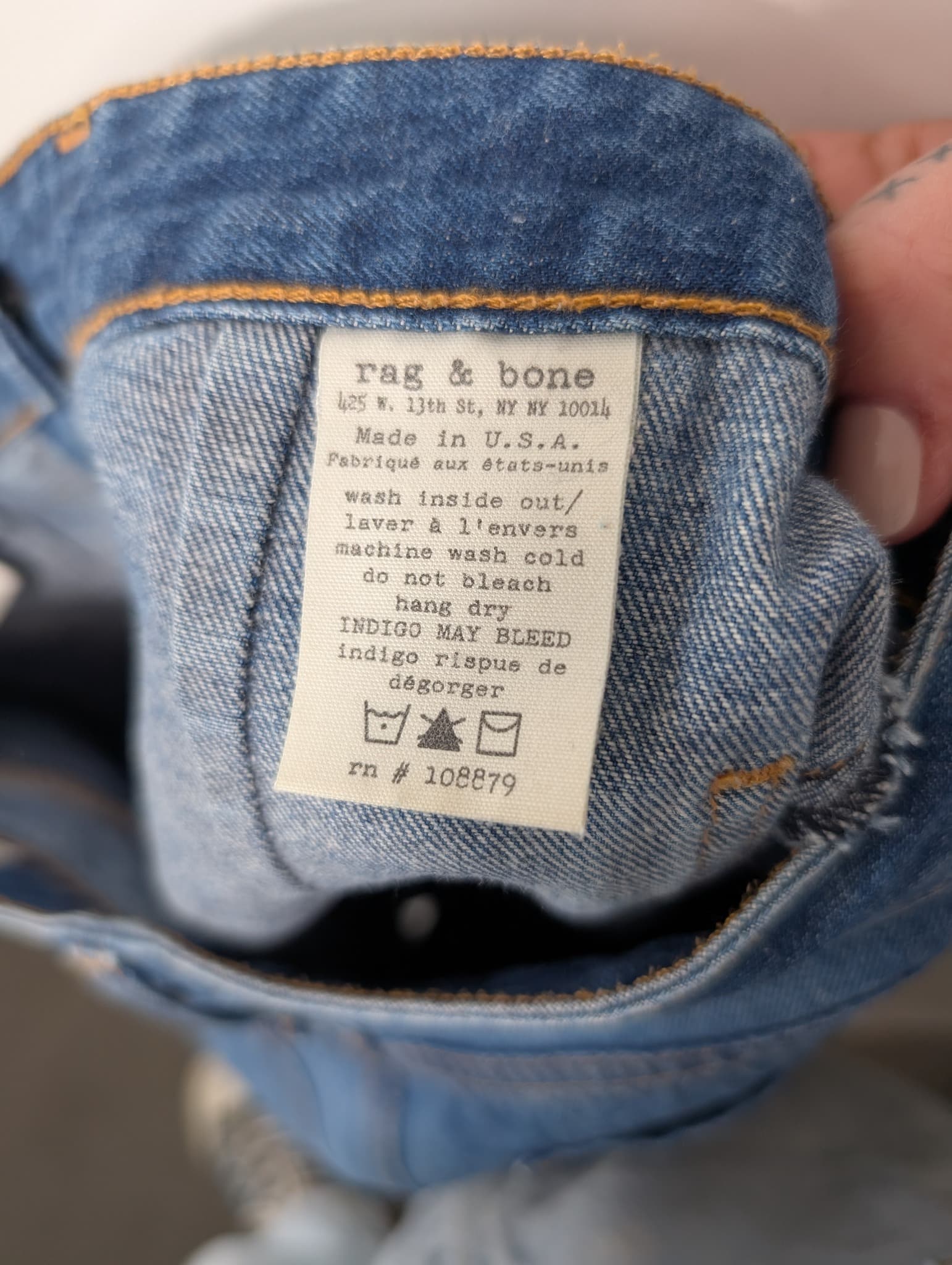 Rag & Bone Denim Button-Front Mini Skirt Blue Size 30 — photo 6 of 6
