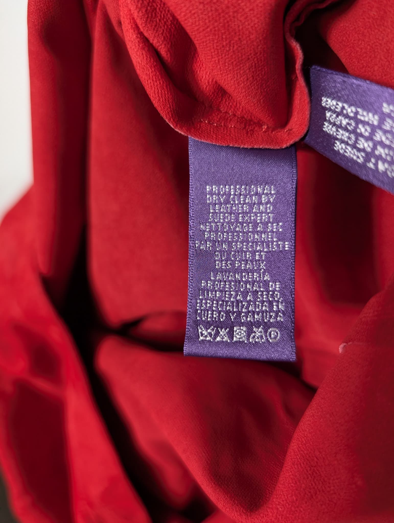 Ralph Lauren Collection Suede Lace-Up Shirt Red Size 10 — photo 6 of 8