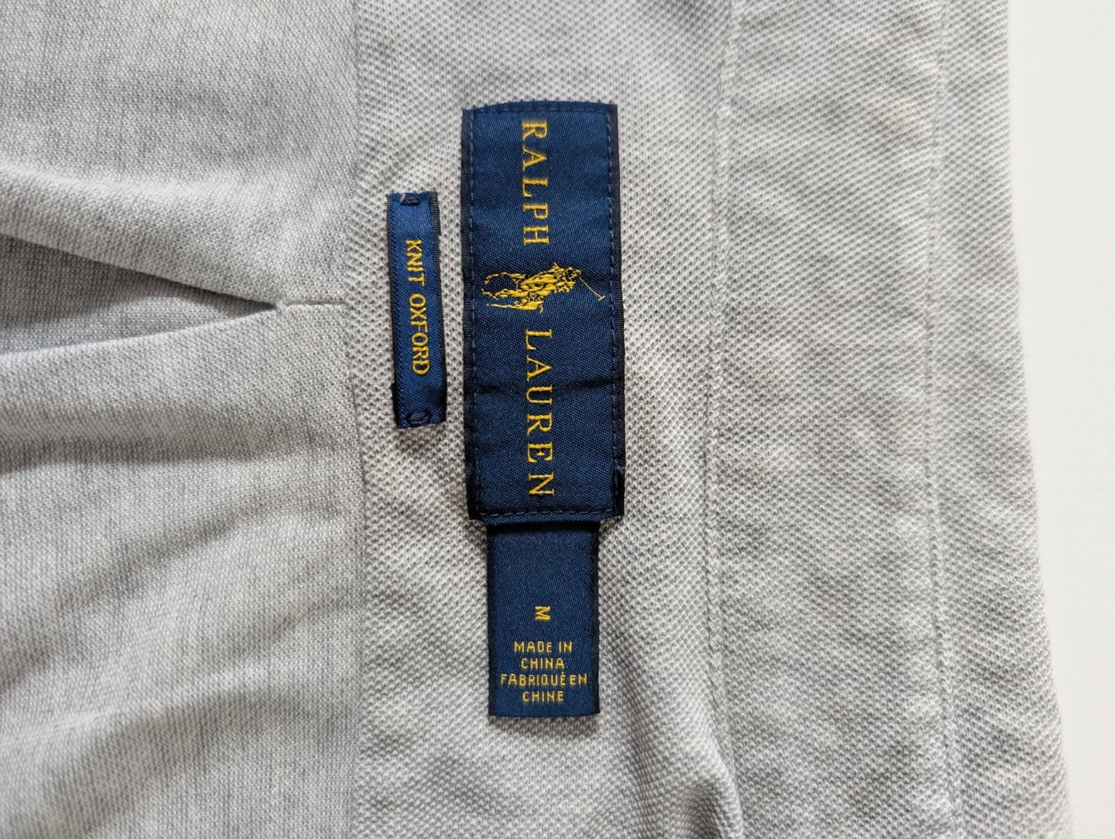 Ralph Lauren Knit Oxford Shirt - Men's Grey Long Sleeve Button Down Size M — photo 3 of 4