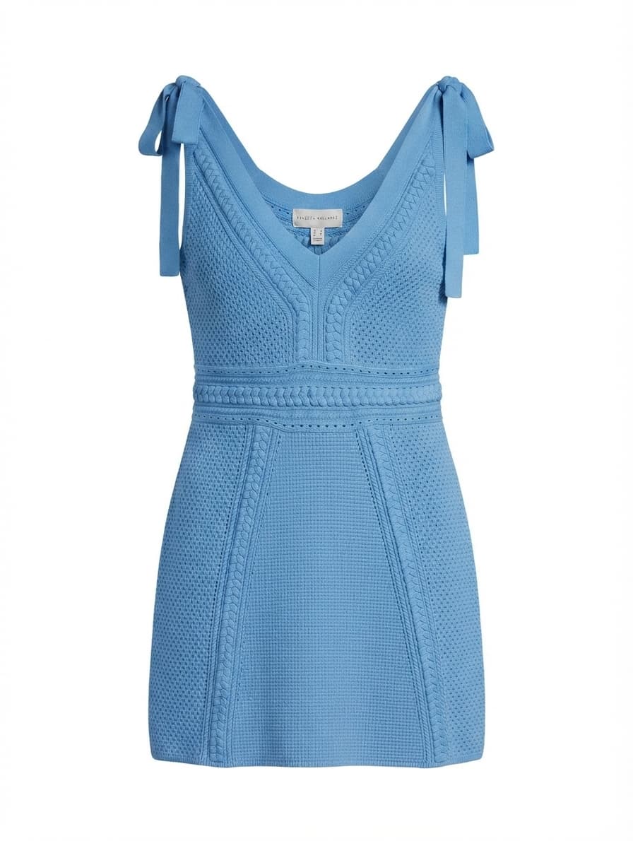 Rebecca Vallance Knit Mini Dress Blue AU 8 — photo 1 of 4