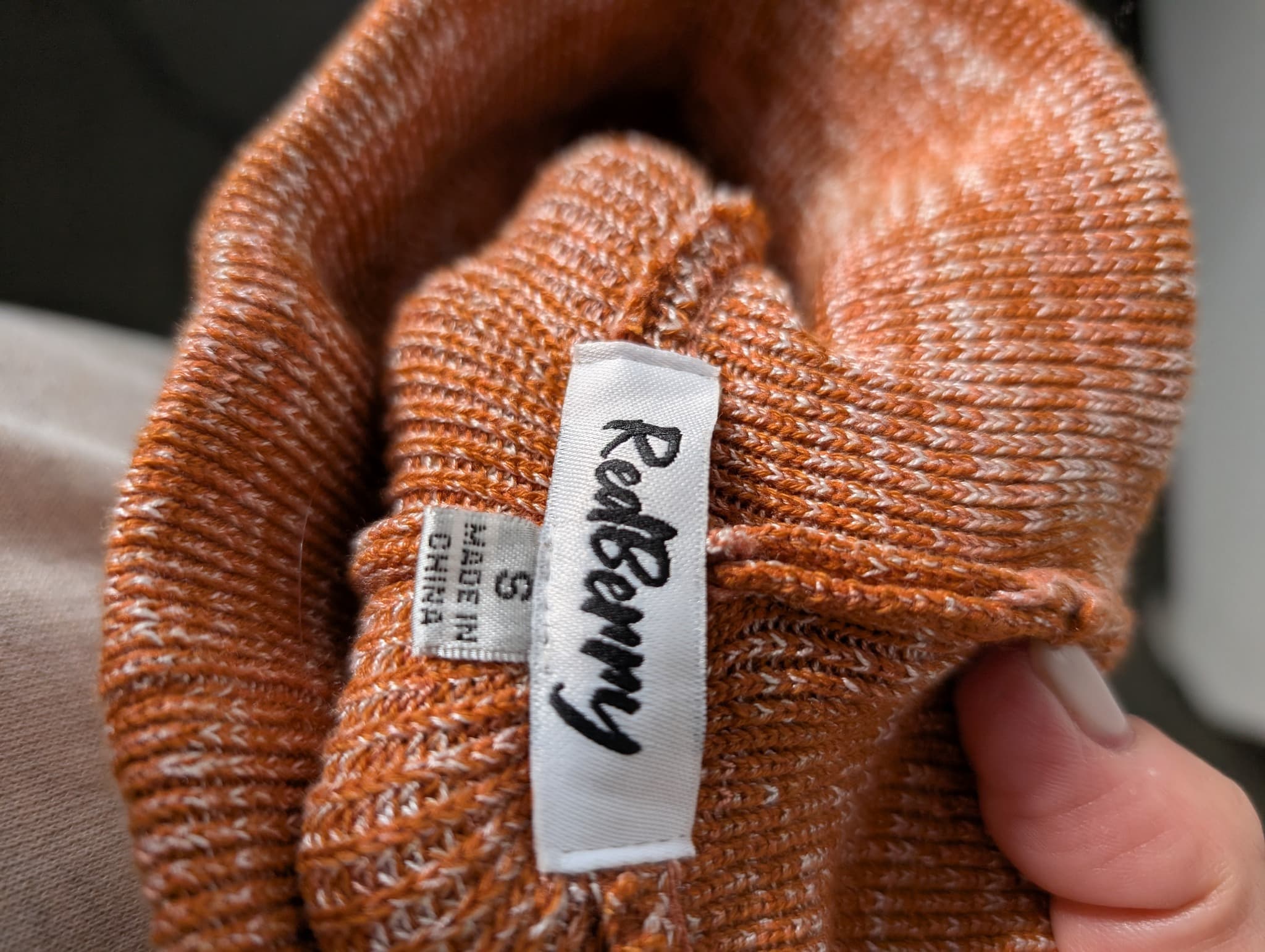 Red Berry Ribbed Knit Flare Pants Orange Women's Size S — photo 5 of 7