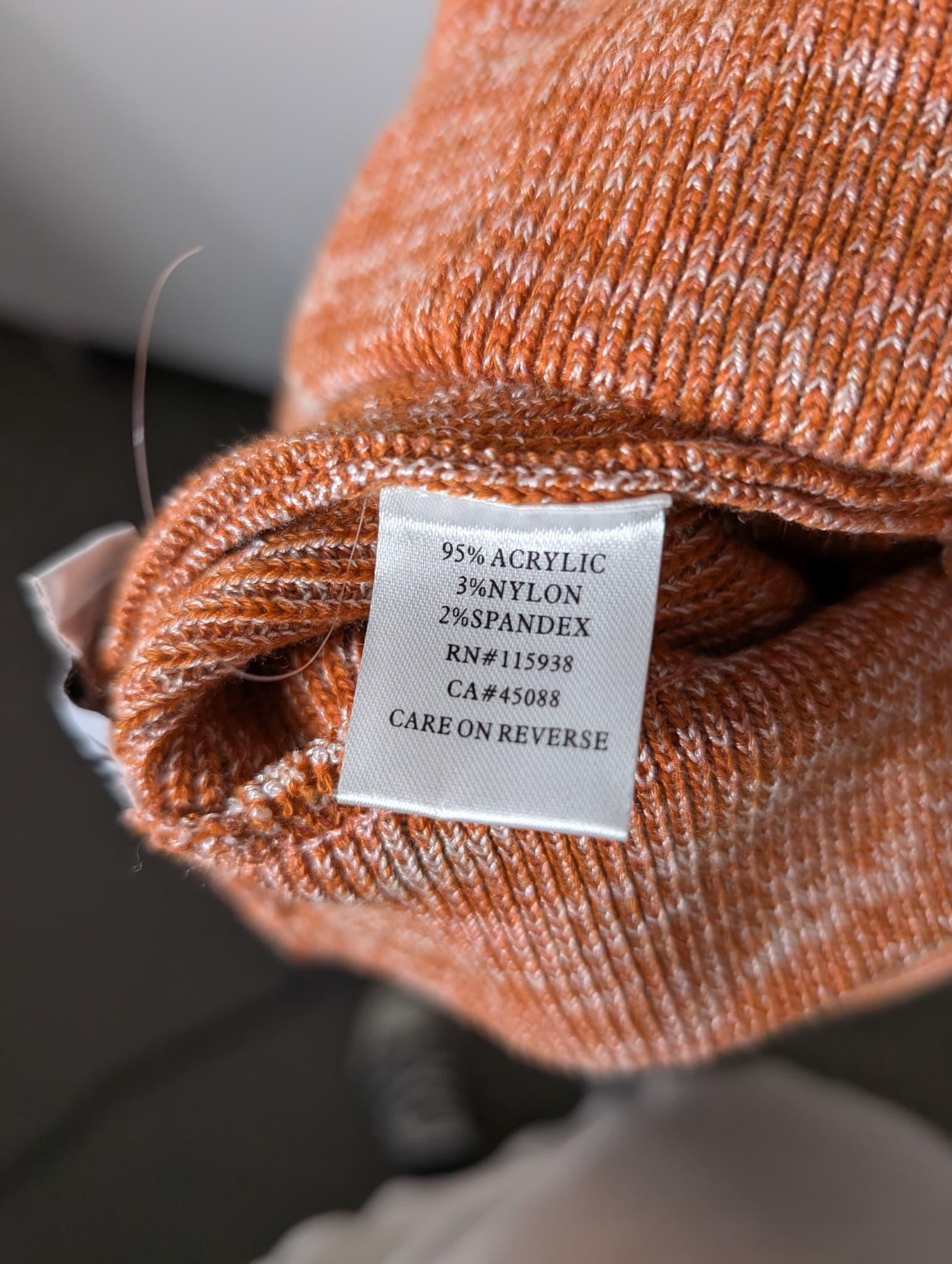 Red Berry Ribbed Knit Flare Pants Orange Women's Size S — photo 6 of 7