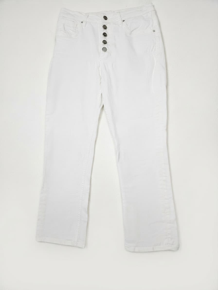 Reiko Paulin High-Waisted Button-Fly Jeans White Size 26 — photo 1 of 8