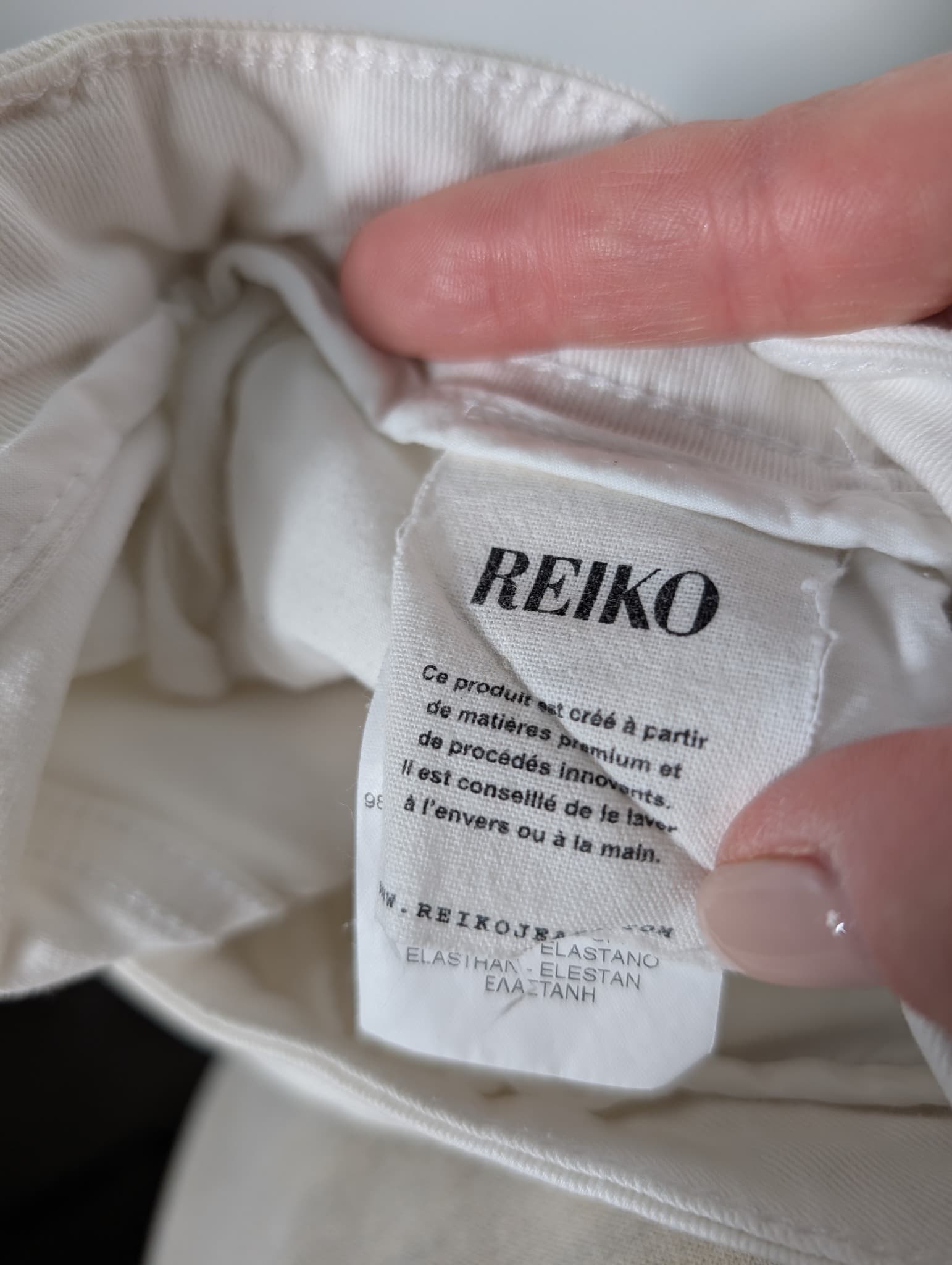 Reiko Paulin High-Waisted Button-Fly Jeans White Size 26 — photo 7 of 8