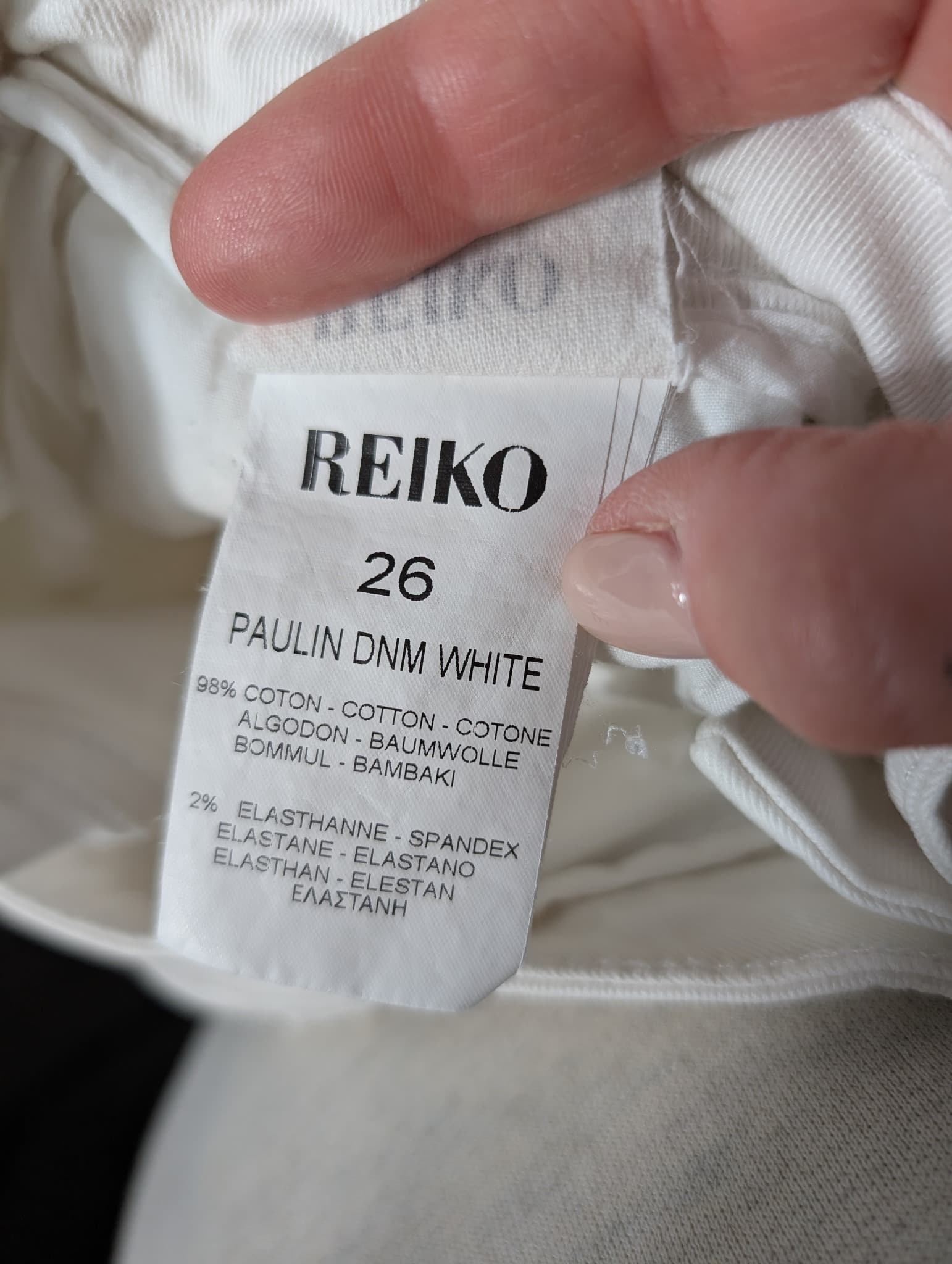 Reiko Paulin High-Waisted Button-Fly Jeans White Size 26 — photo 8 of 8