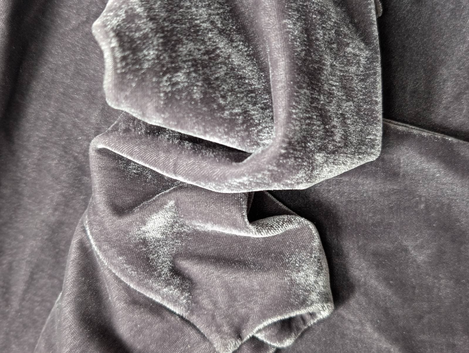 Reiss Grey Velvet Long Sleeve Dress - Size UK 12 — photo 8 of 8