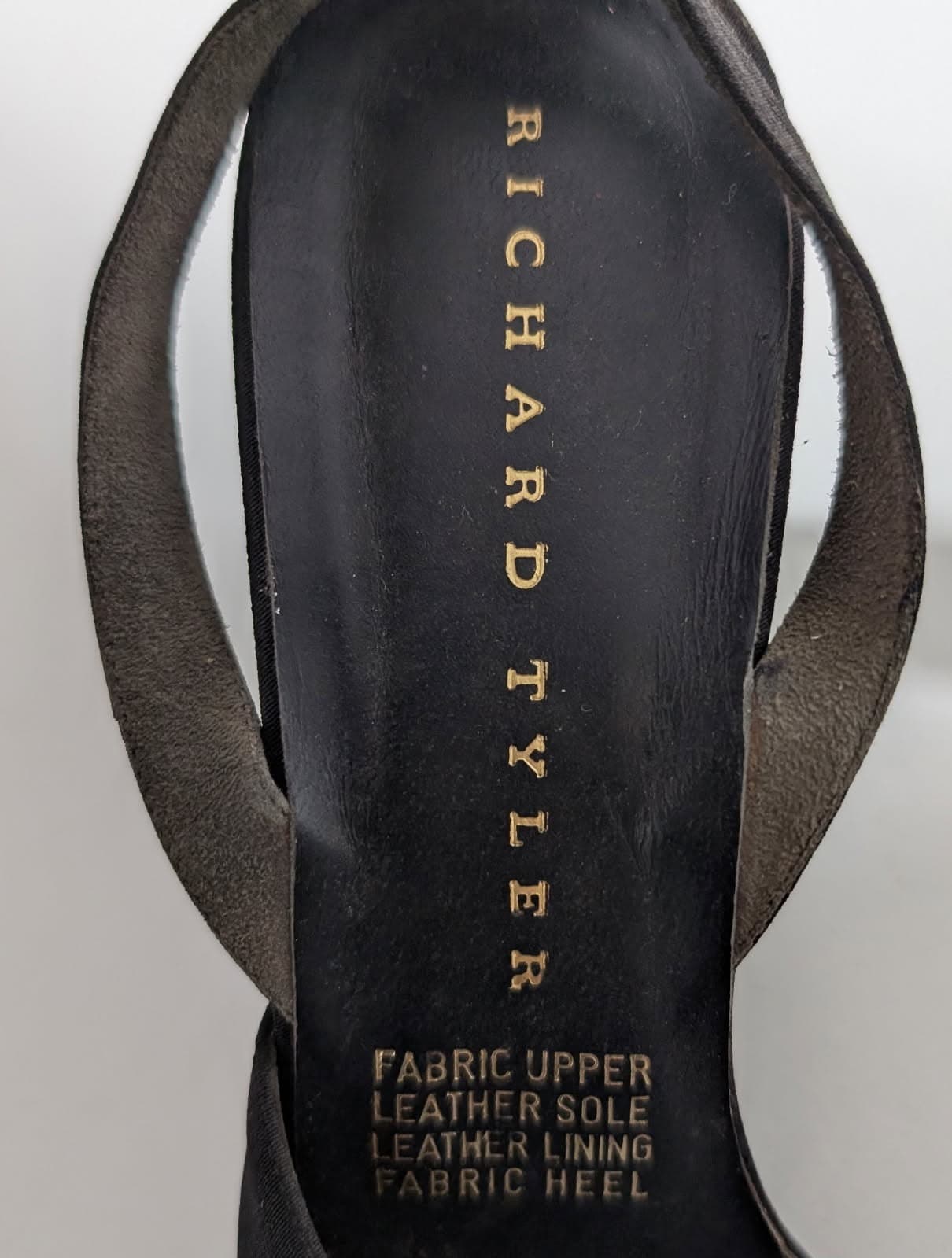 Richard Tyler Black Satin Slingback Heels - Made In Italy EU 38 — photo 2 of 7
