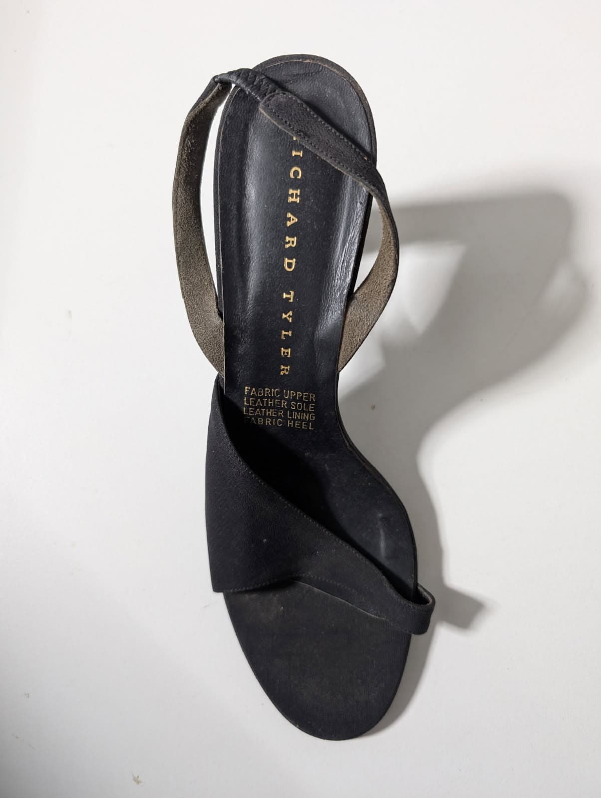 Richard Tyler Black Satin Slingback Heels - Made In Italy EU 38 — photo 4 of 7