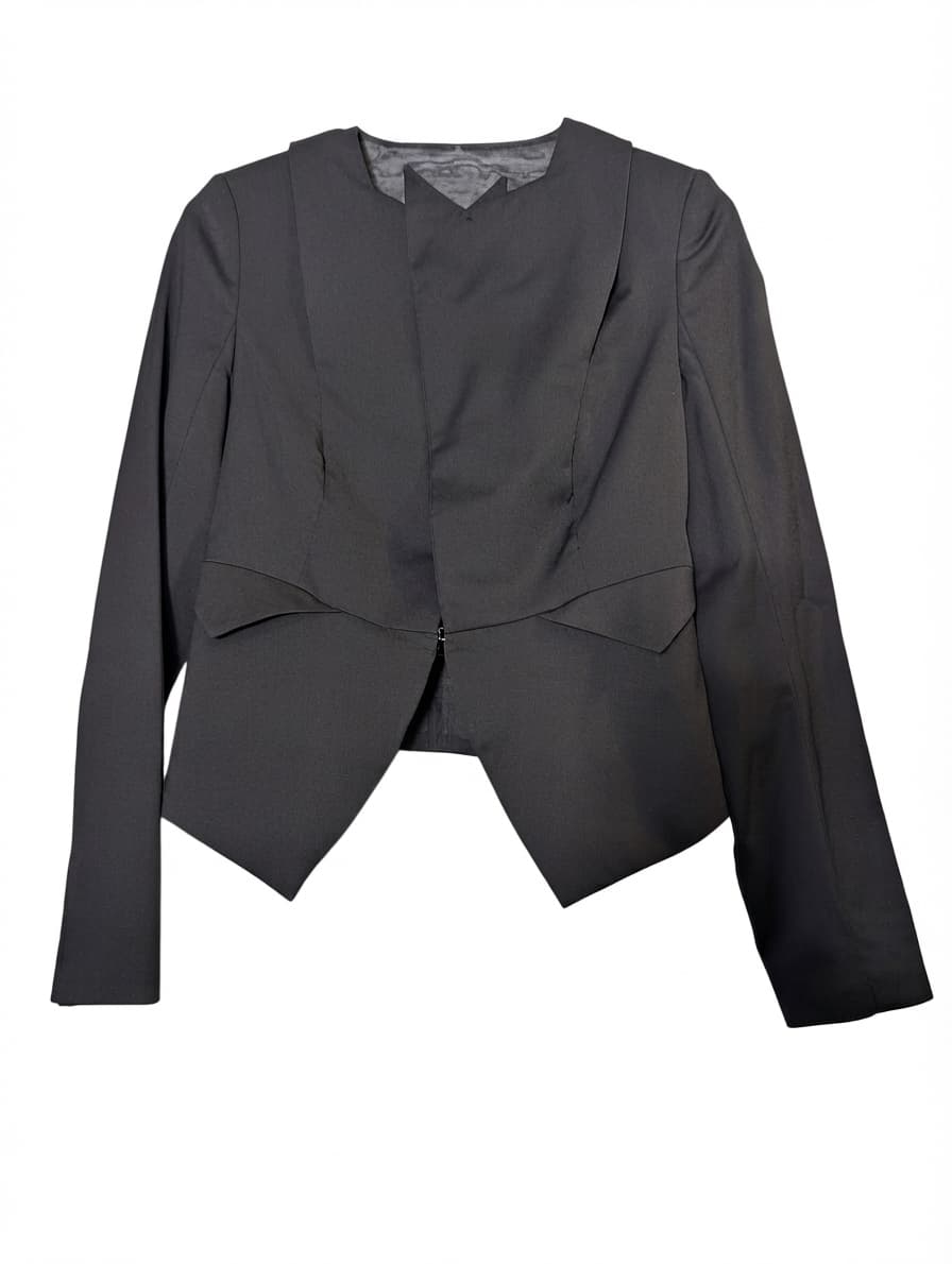 Rick Owens Wool Cropped Blazer Black