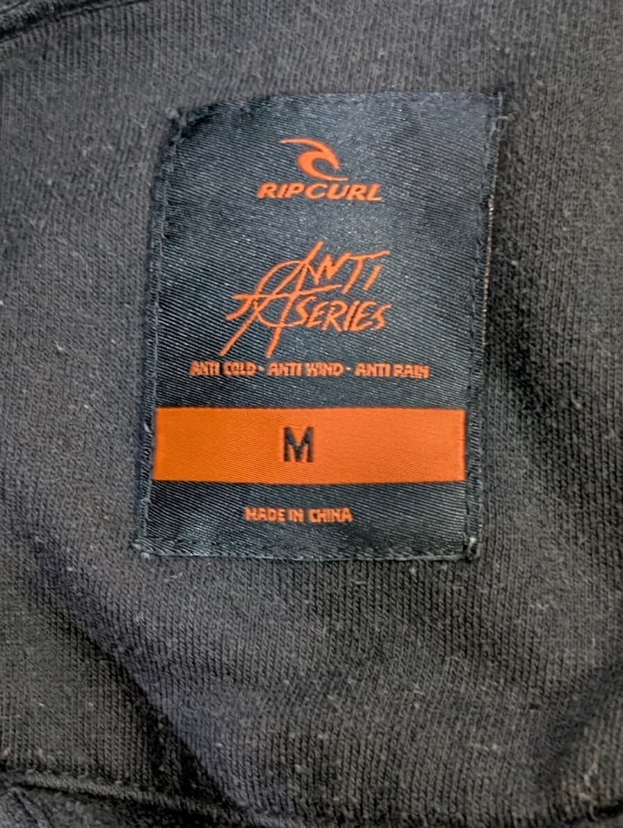 Rip Curl Anti-Series Full Zip Hoodie Black Men's M — photo 1 of 8