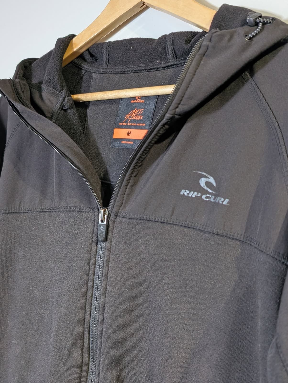 Rip Curl Anti-Series Full Zip Hoodie Black Men's M — photo 4 of 8