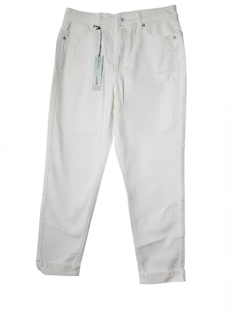 River Island High Waisted Mom Jeans White UK 14R — photo 1 of 6