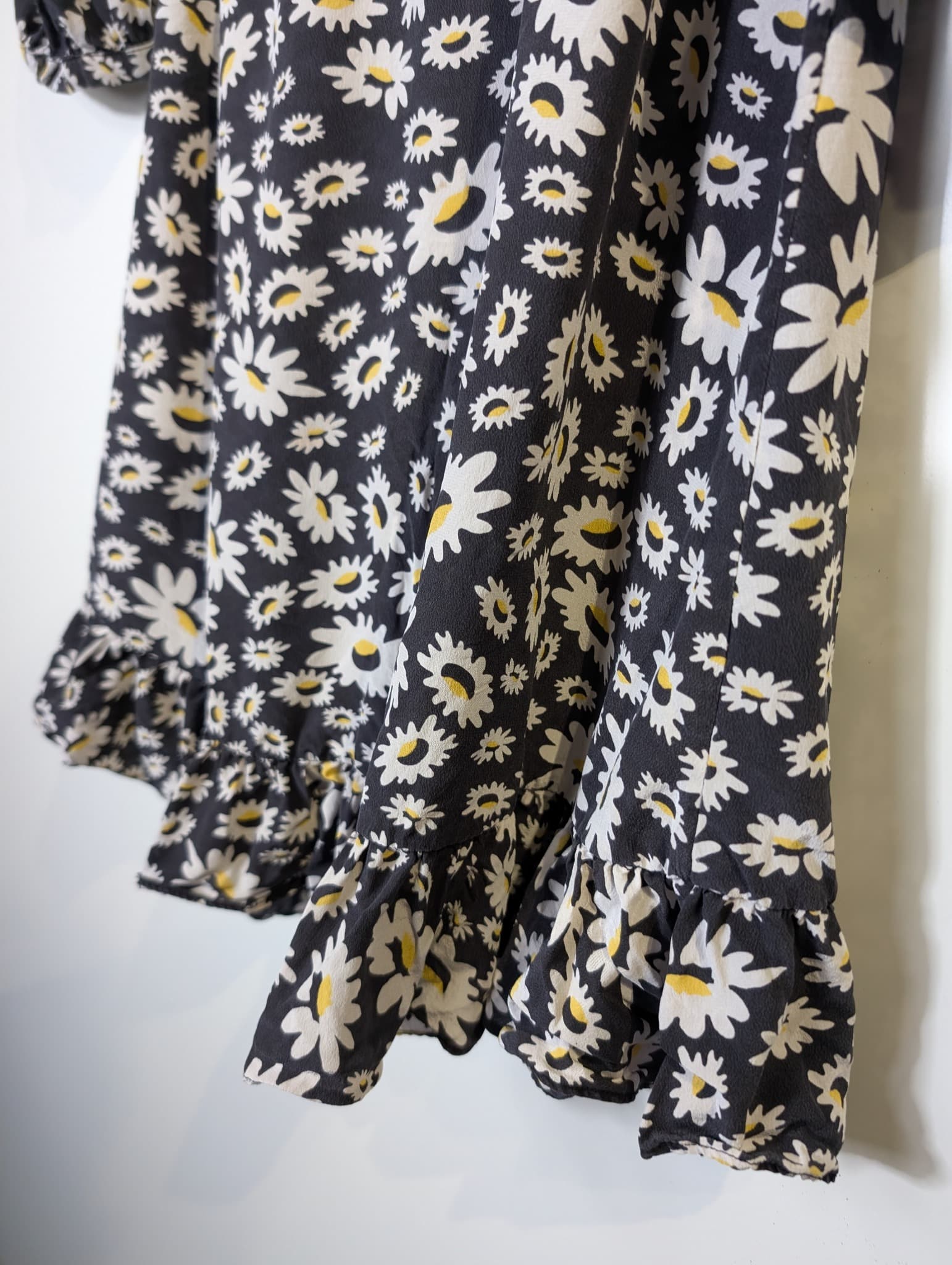 RIXO London Daisy Print Ruffle Wrap Dress Size S — photo 6 of 8