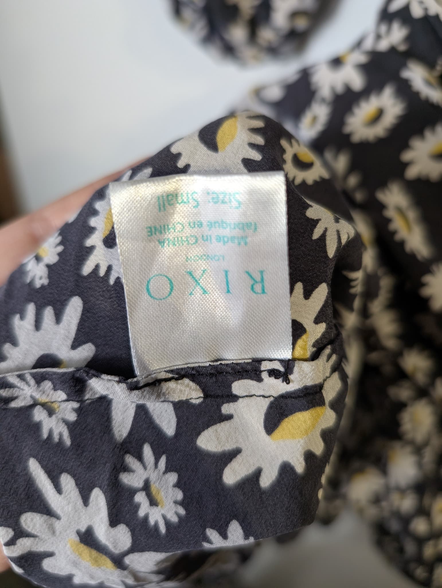 RIXO London Daisy Print Ruffle Wrap Dress Size S — photo 7 of 8