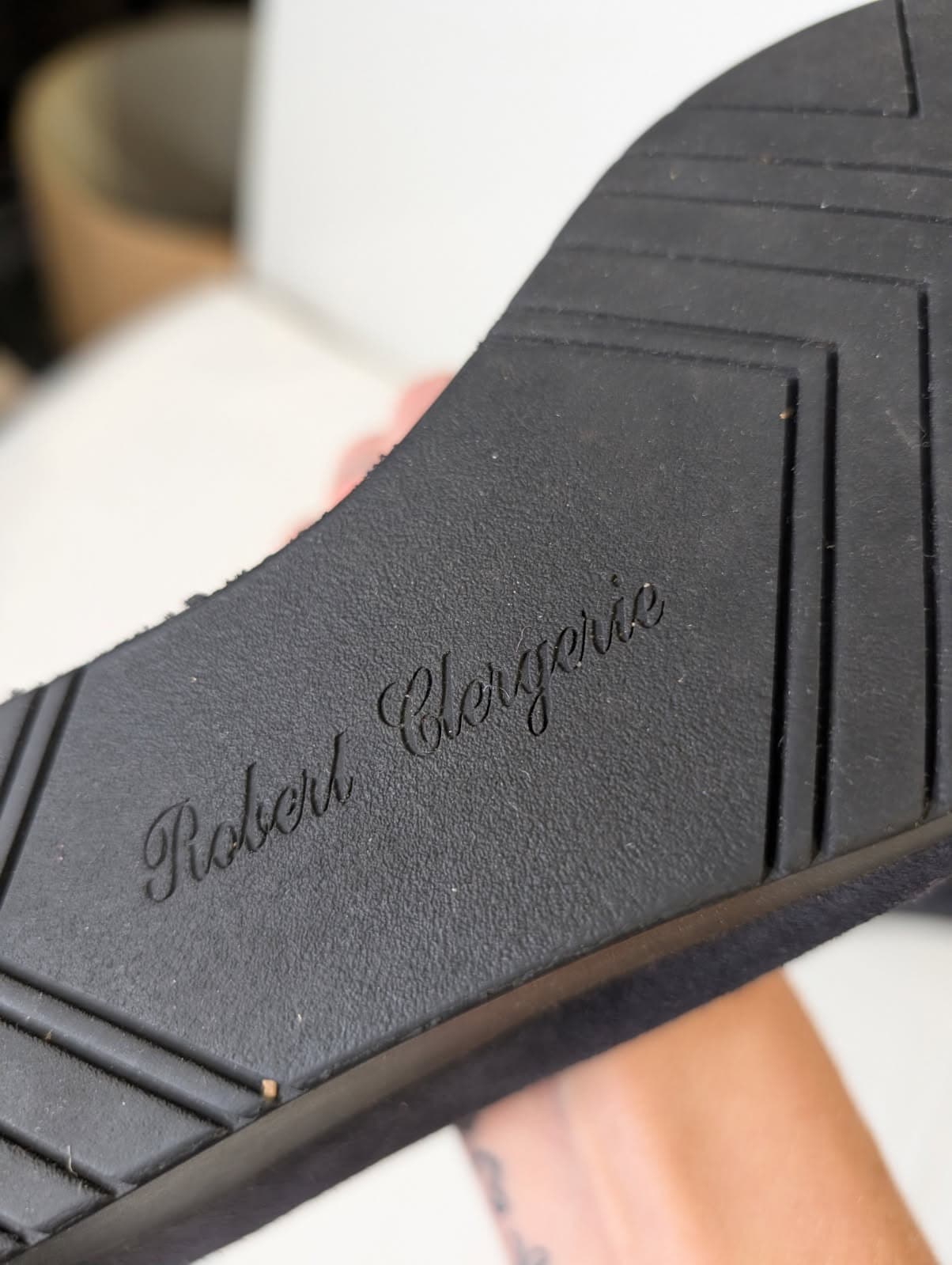 Robert Clergerie Paris Suede Perforated Wedge Loafers - Navy EU 38 — photo 10 of 11