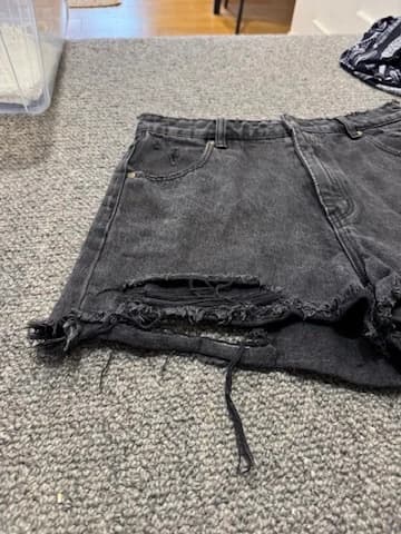 Rolla's Dusters High Rise Slim Black Denim Shorts Size 28 — photo 2 of 11