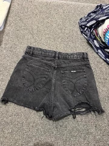 Rolla's Dusters High Rise Slim Black Denim Shorts Size 28 — photo 5 of 11