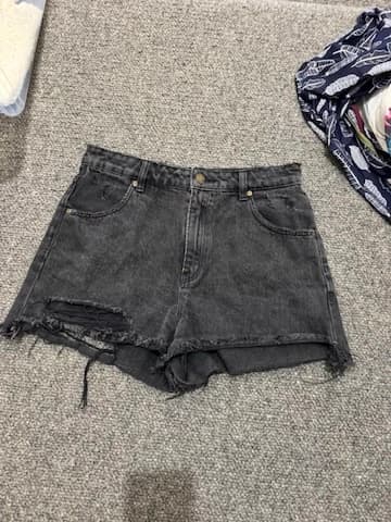 Rolla's Dusters High Rise Slim Black Denim Shorts Size 28 — photo 7 of 11
