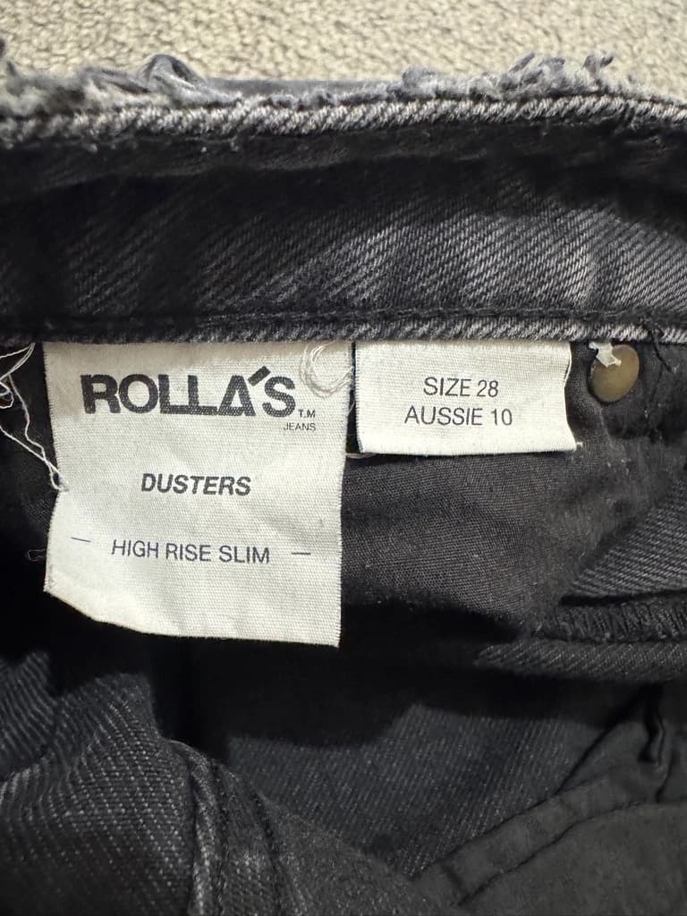 Rolla's Dusters High Rise Slim Black Denim Shorts Size 28 — photo 8 of 11