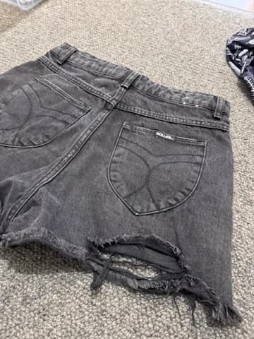 Rolla's Dusters High Rise Slim Black Denim Shorts Size 28 — photo 11 of 11