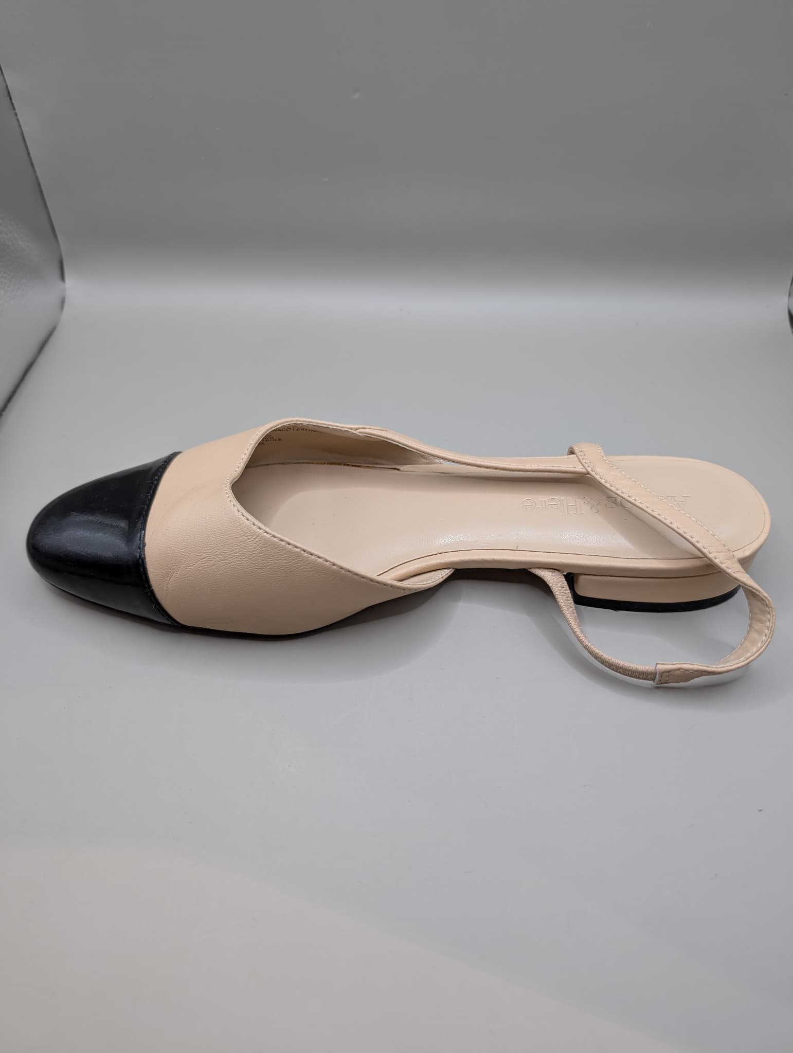 Ross & Here Cap-Toe Slingback Flats Beige and Black Size 9 — photo 4 of 10