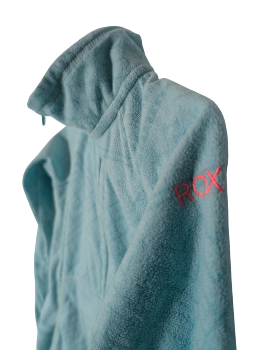 Roxy Girls Fleece Jacket - Light Blue Quarter Zip Pullover — photo 2 of 8