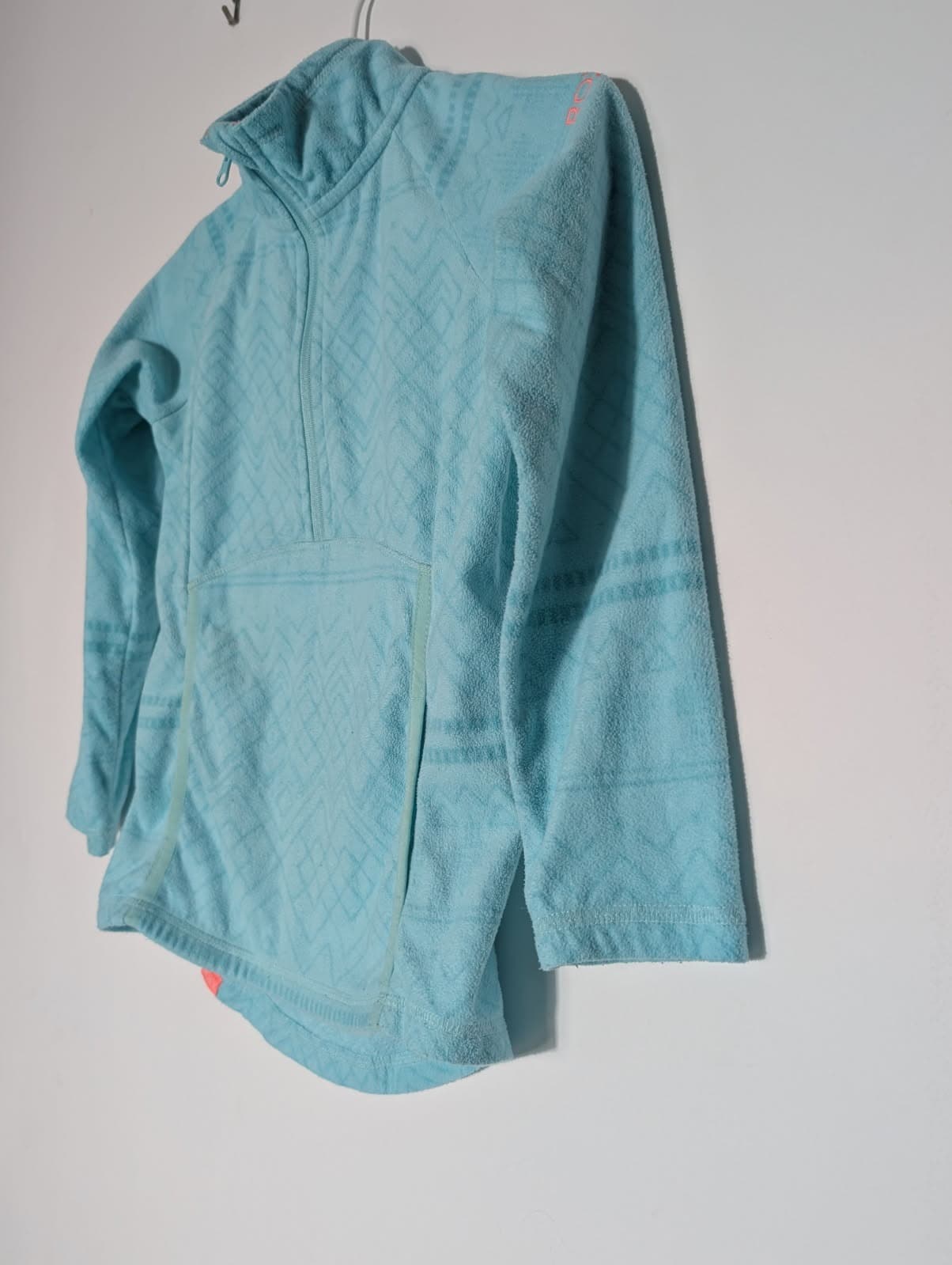 Roxy Girls Fleece Jacket - Light Blue Quarter Zip Pullover — photo 3 of 8