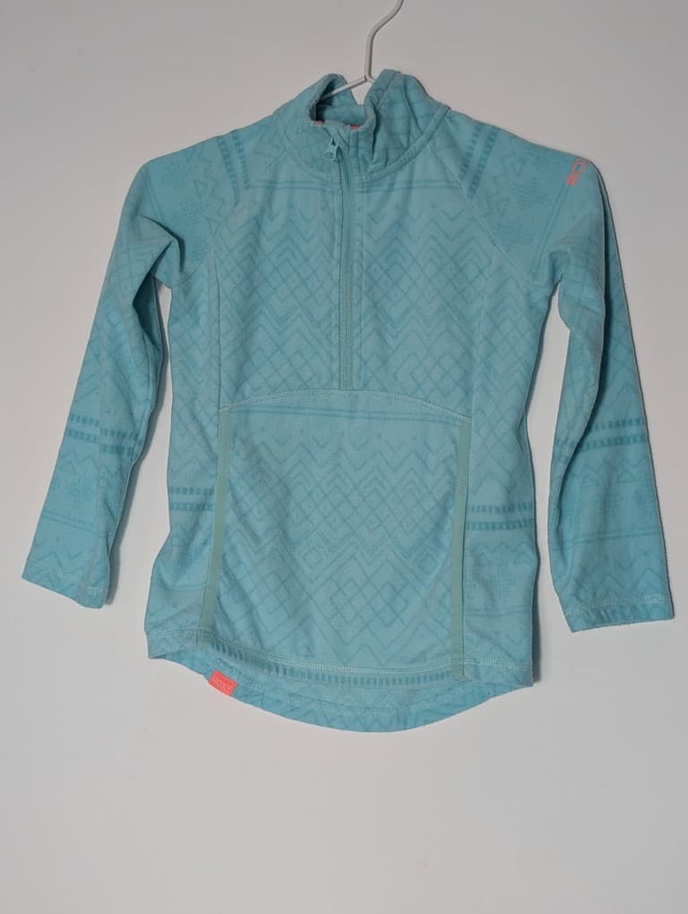 Roxy Girls Fleece Jacket - Light Blue Quarter Zip Pullover — photo 4 of 8