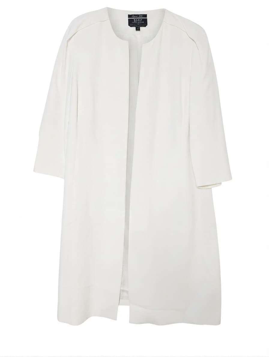 RSVP PERRI CUTTEN Open Front Coat White Size L — photo 1 of 7