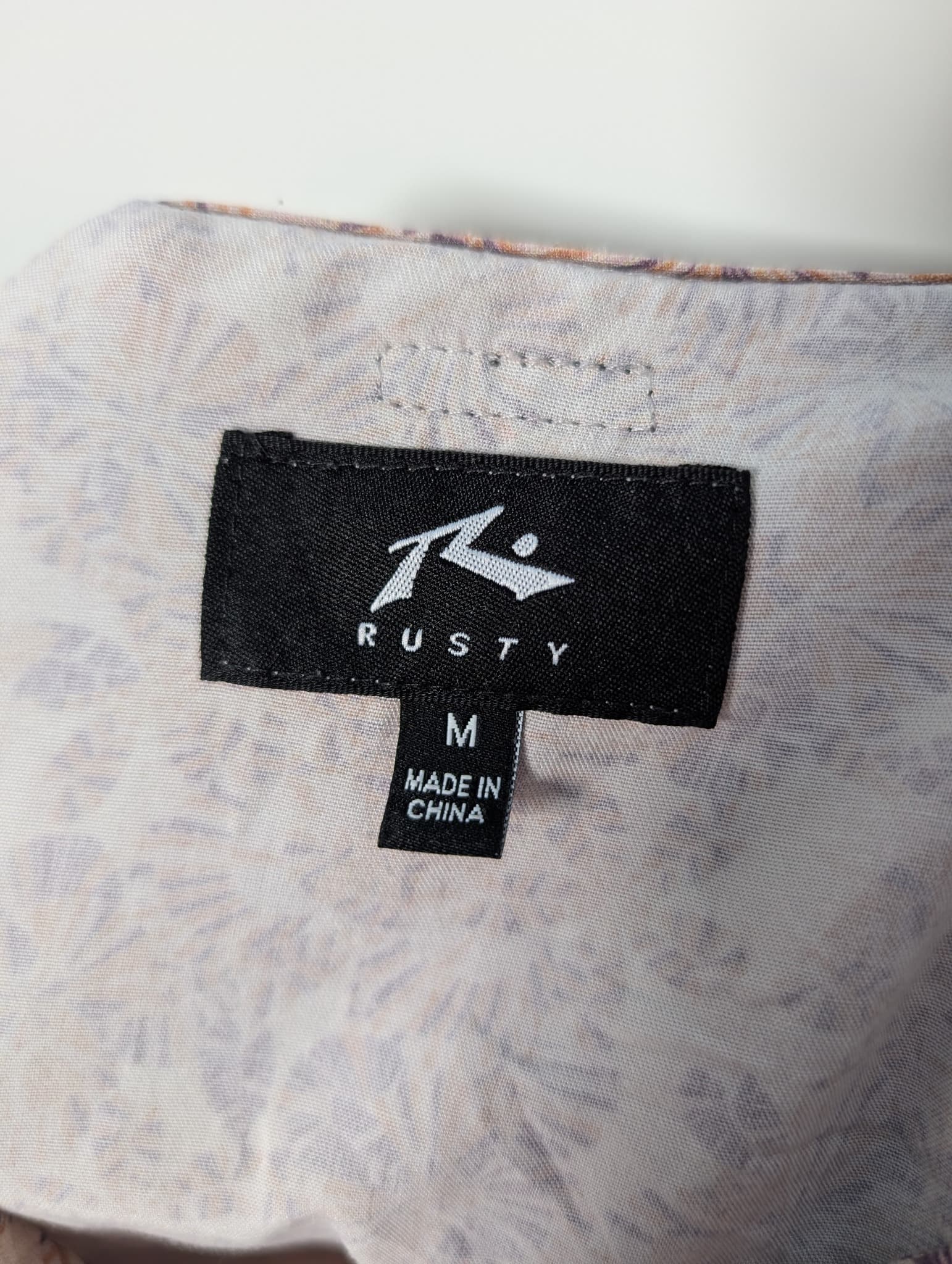 Rusty Men's Floral Short Sleeve Button-Up Shirt Multicolour Size M — photo 7 of 8