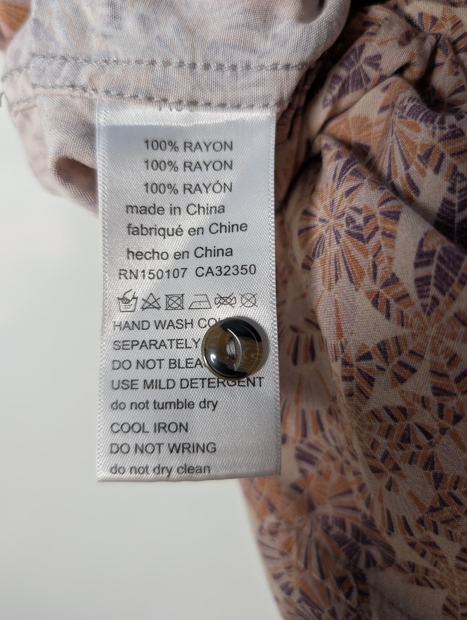 Rusty Men's Floral Short Sleeve Button-Up Shirt Multicolour Size M — photo 8 of 8