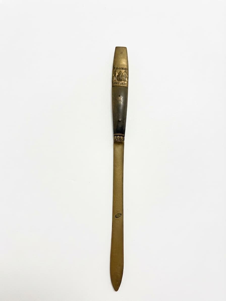 S. Samran Vintage Brass and Horn Letter Opener Gold and Brown — photo 1 of 4