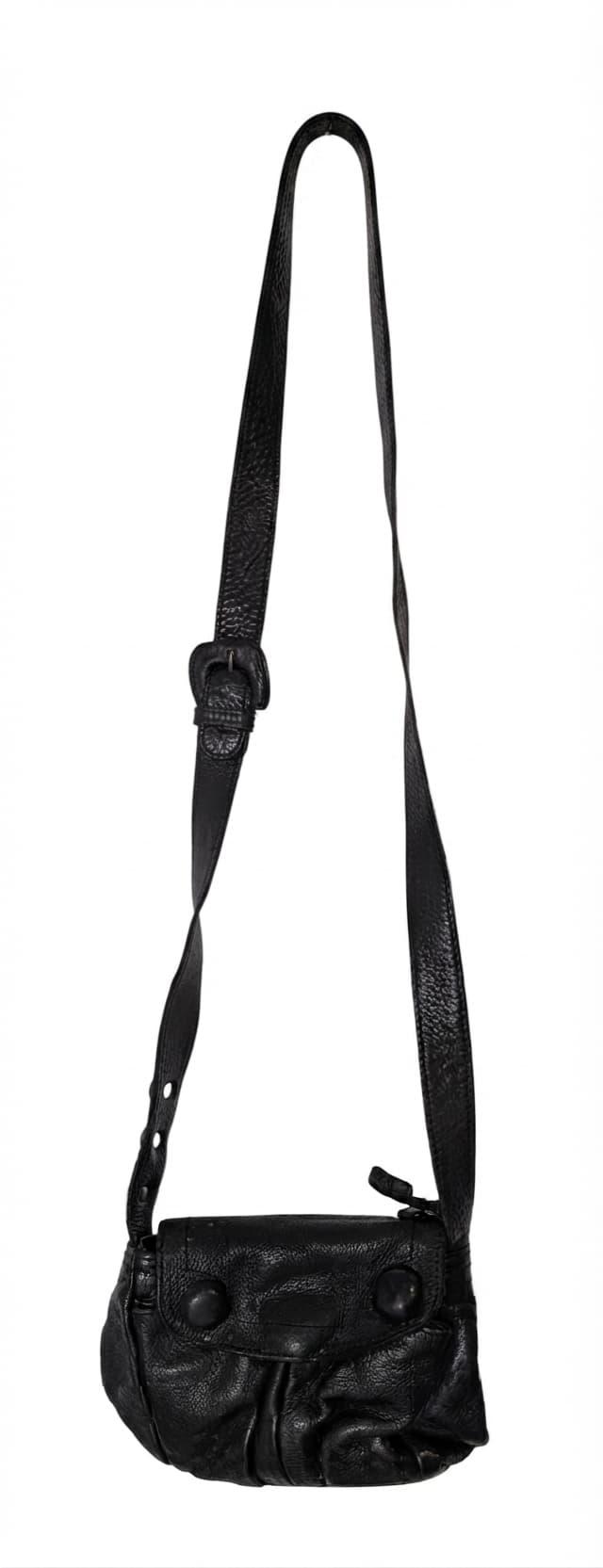 SABA Black Pebbled Leather Crossbody Bag — photo 1 of 4
