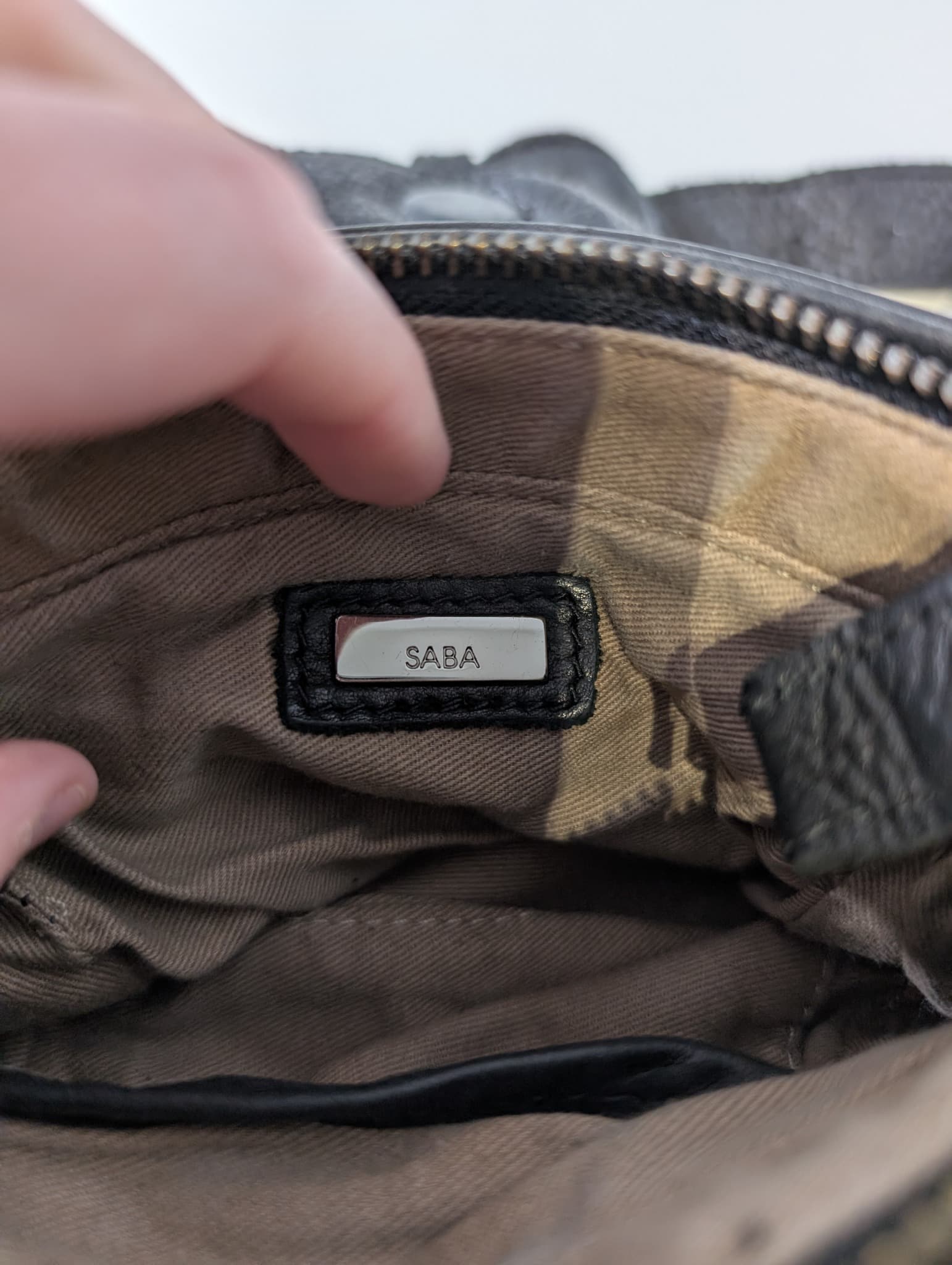SABA Black Pebbled Leather Crossbody Bag — photo 2 of 4