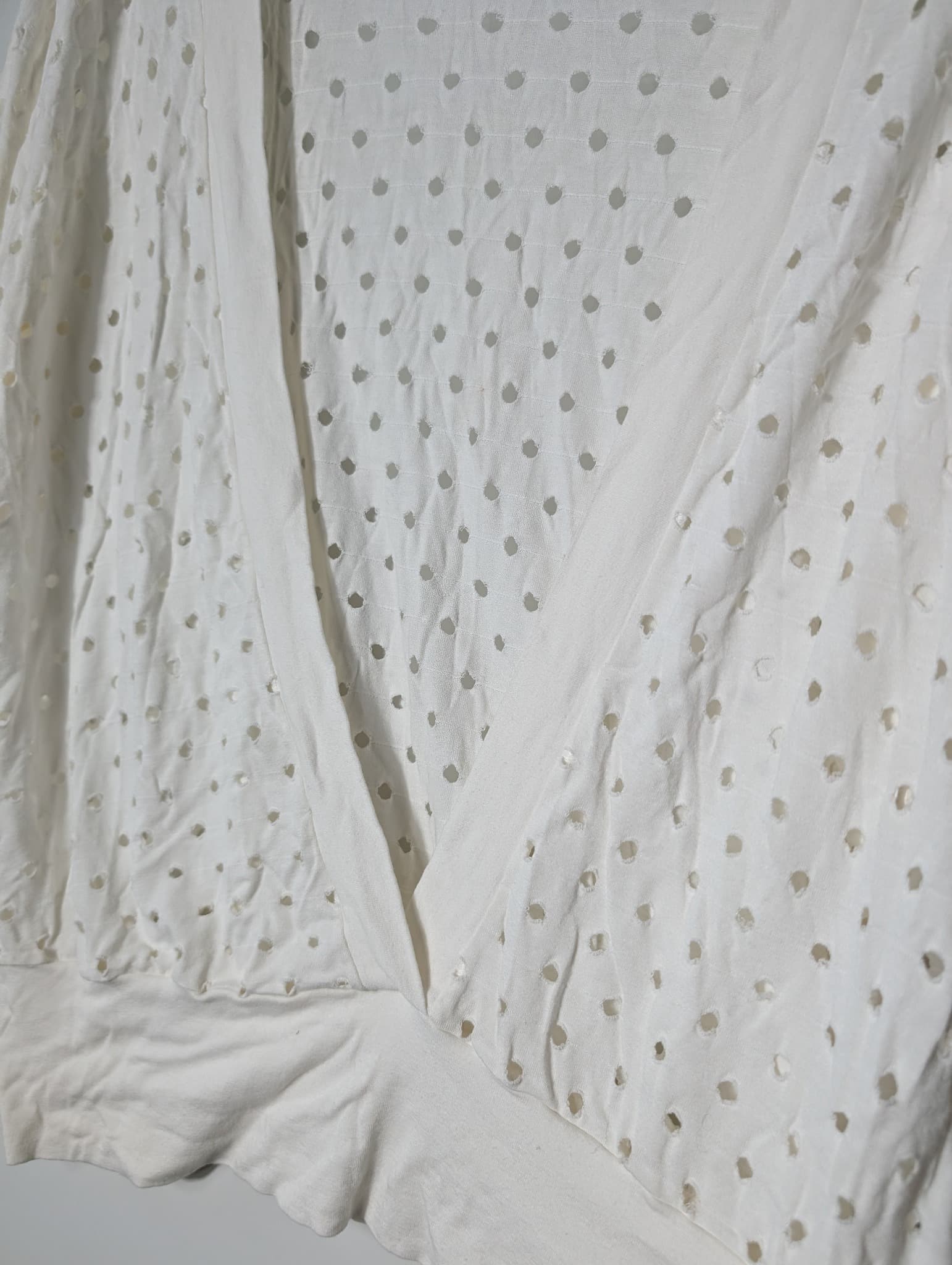 SABA Eyelet Wrap Cardigan White Size 12 — photo 2 of 6