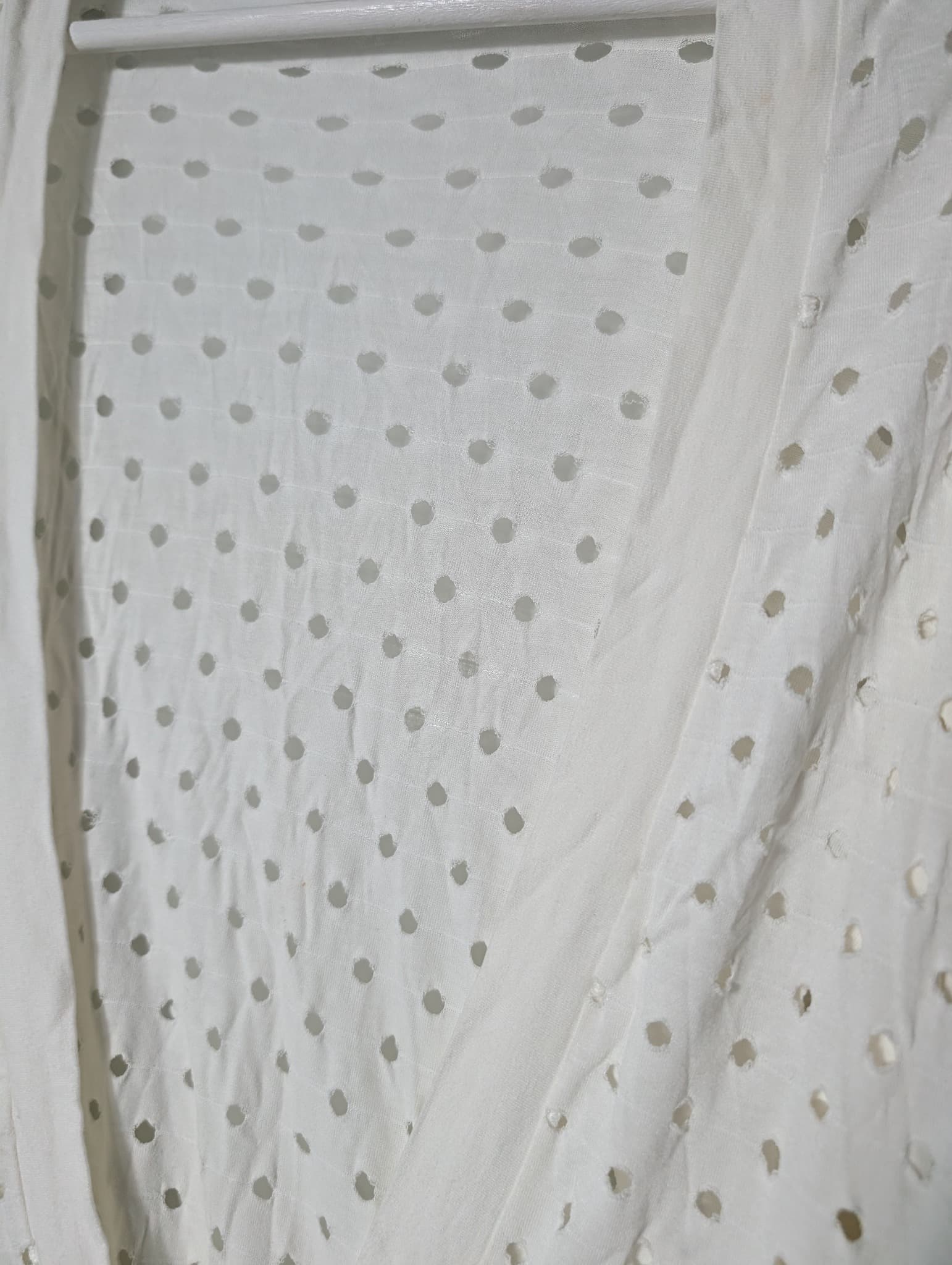 SABA Eyelet Wrap Cardigan White Size 12 — photo 3 of 6