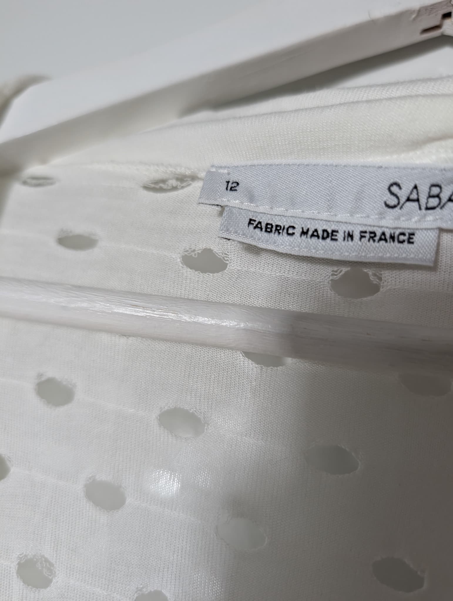 SABA Eyelet Wrap Cardigan White Size 12 — photo 4 of 6