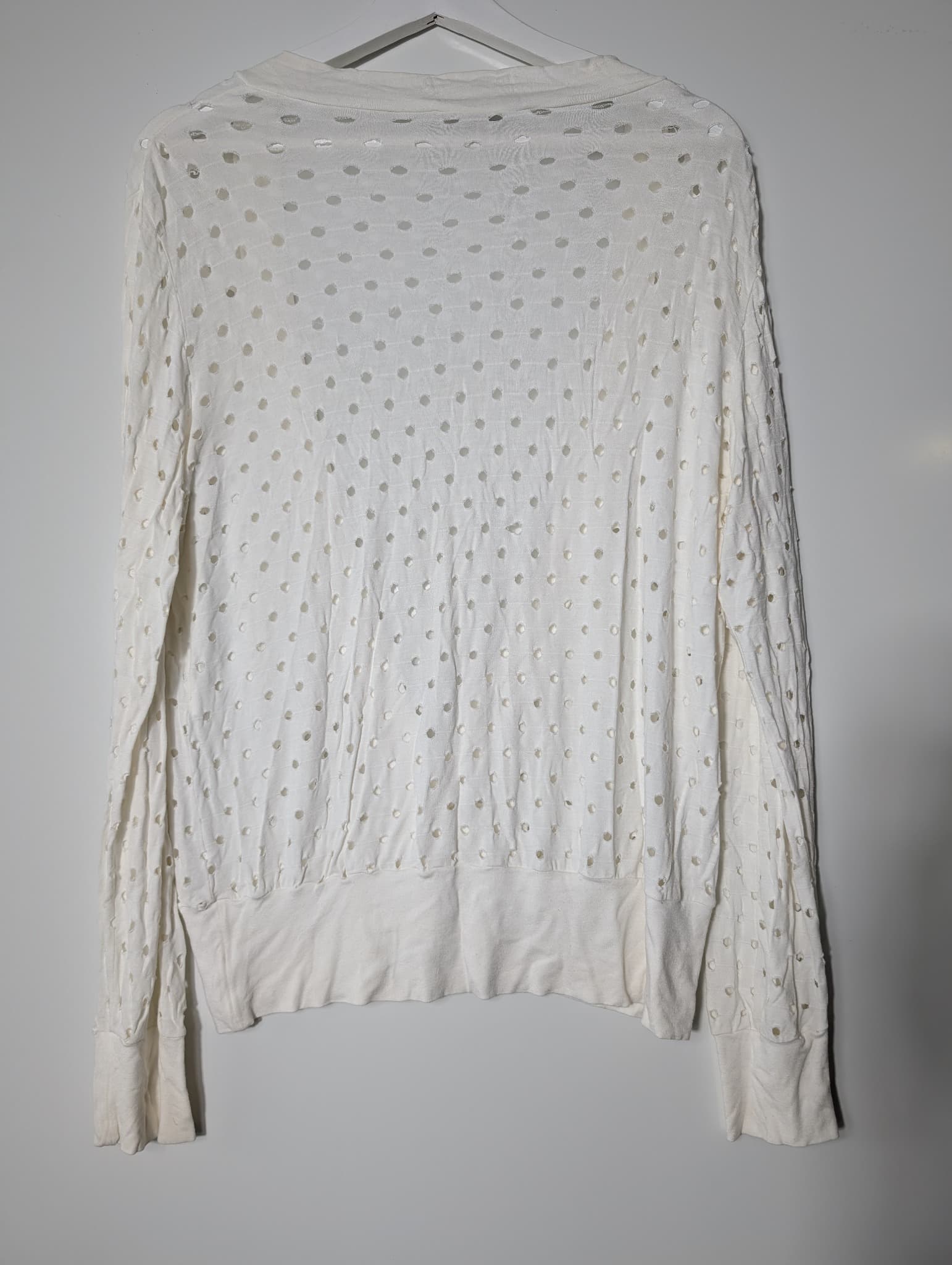 SABA Eyelet Wrap Cardigan White Size 12 — photo 5 of 6