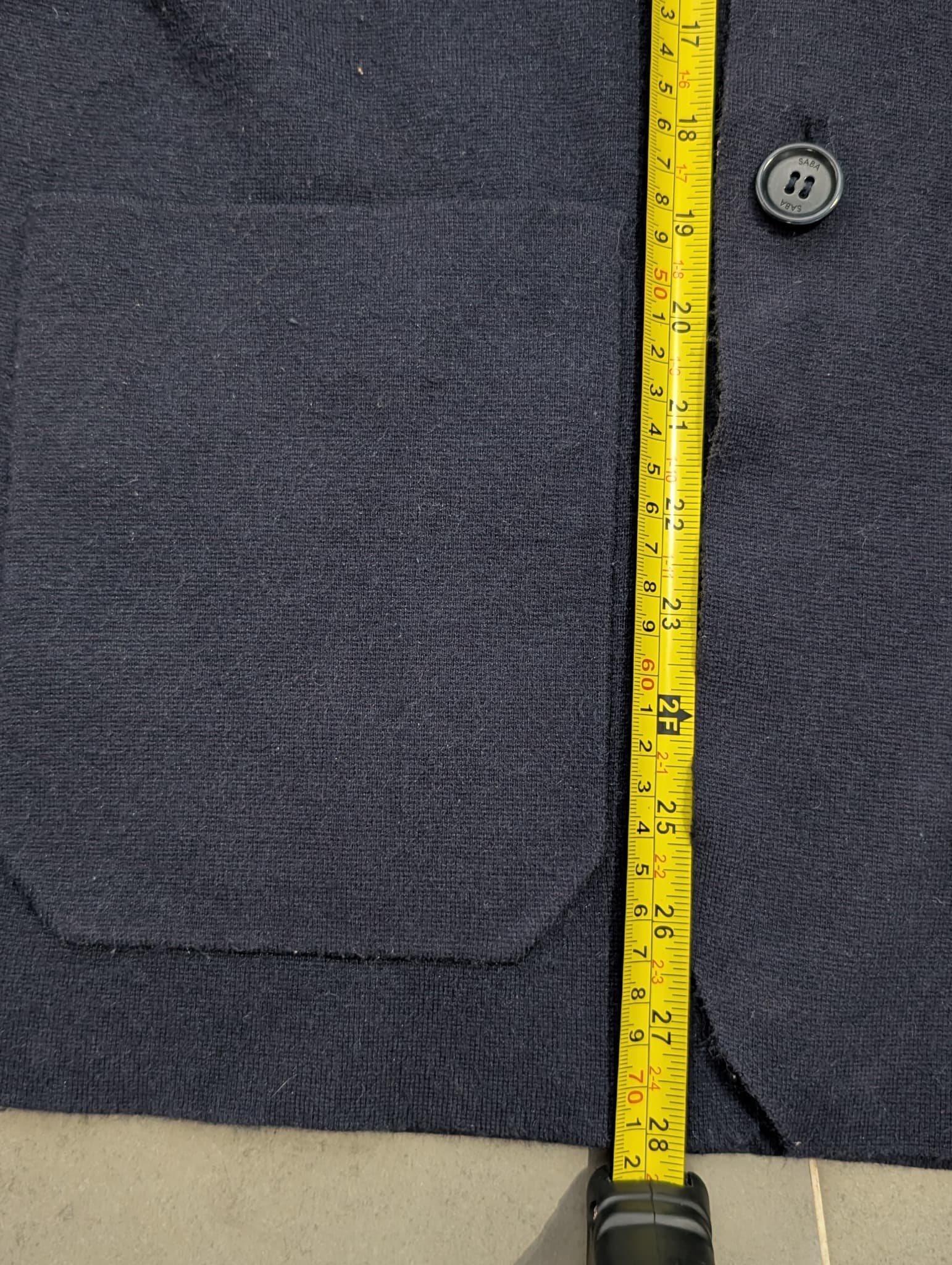 SABA Knit Blazer Cardigan Navy Size Small — photo 6 of 7