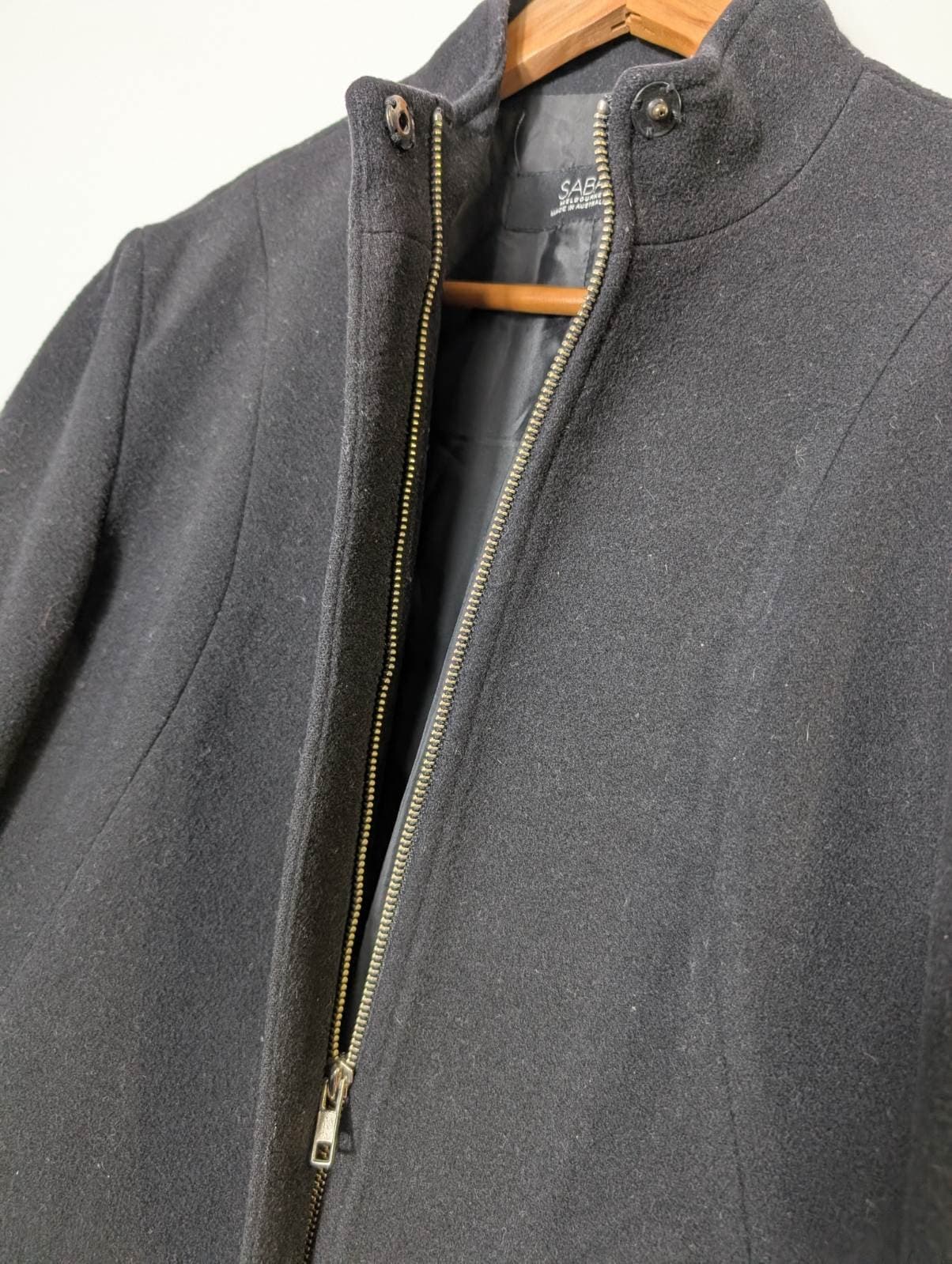 Saba Melbourne Wool Cashmere Blend Stand Collar Coat - Black Size 10 — photo 8 of 8