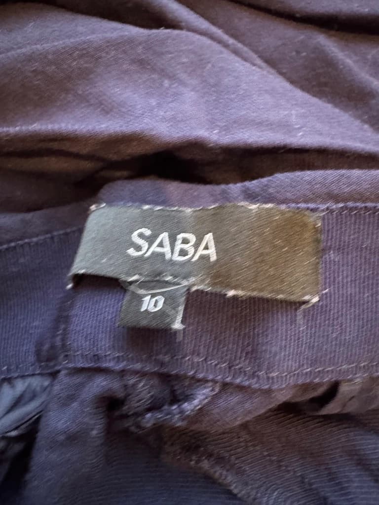 SABA Navy Blue Viscose Trousers — photo 6 of 14